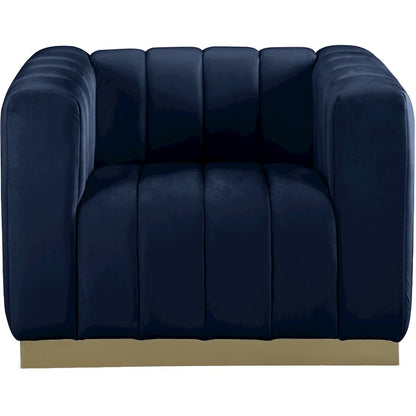 Marlon Navy Velvet Chair