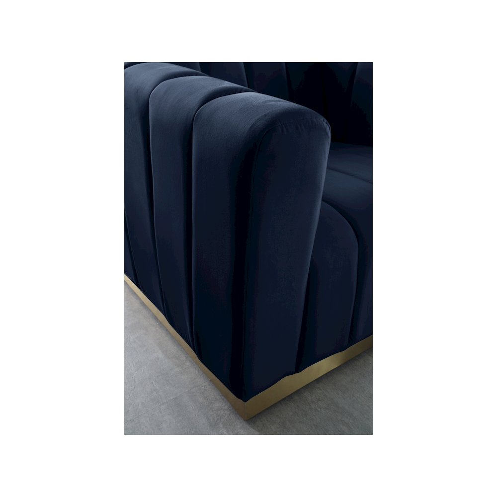 Marlon Navy Velvet Chair