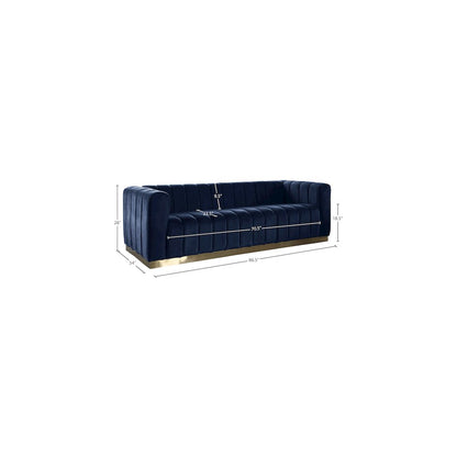 Marlon Navy Velvet Sofa