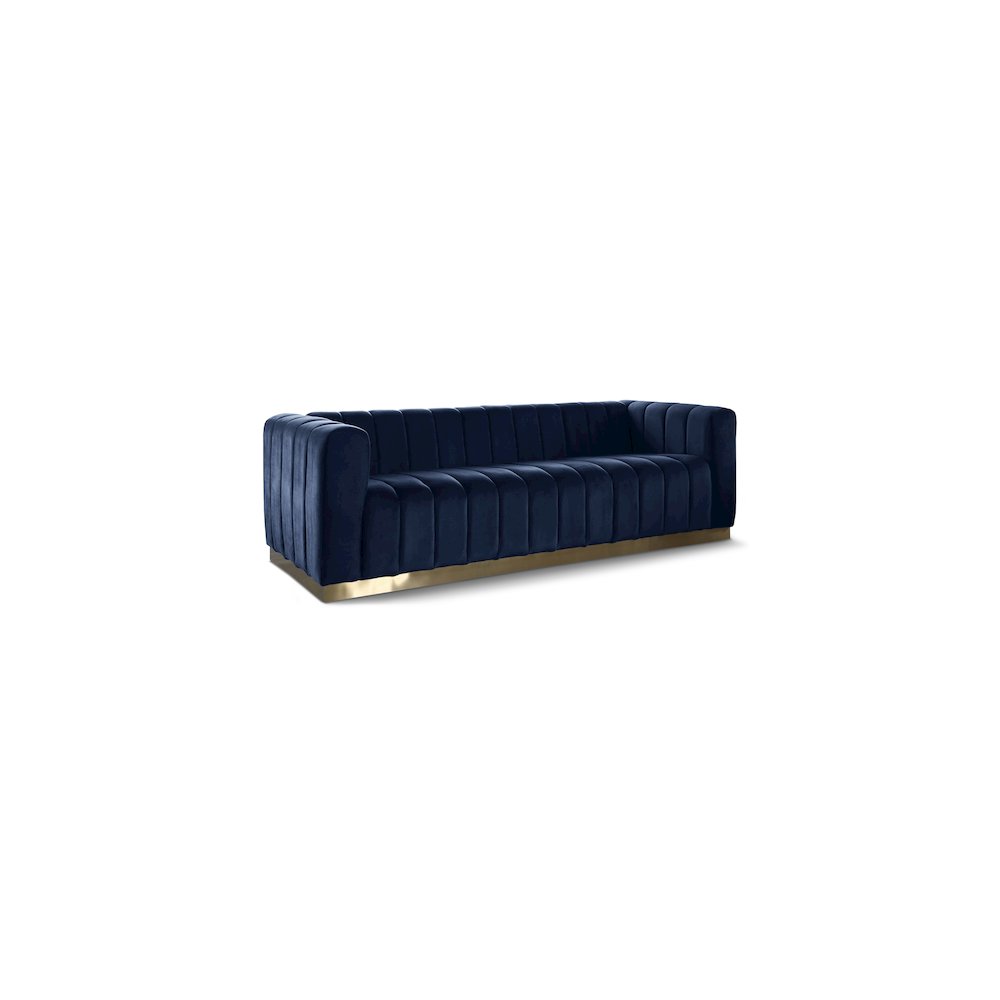 Marlon Navy Velvet Sofa