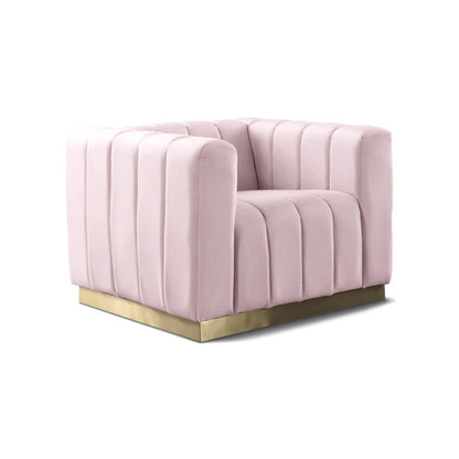 Marlon Pink Velvet Chair