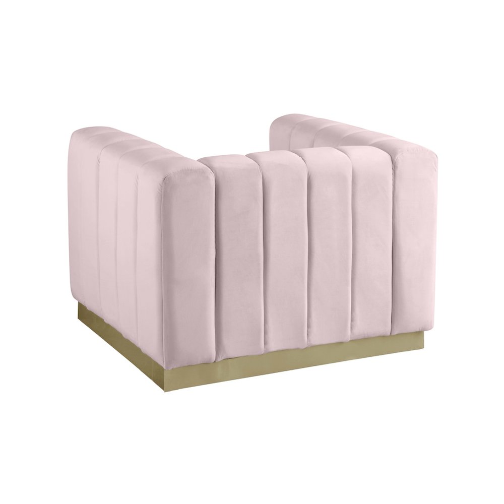 Marlon Pink Velvet Chair