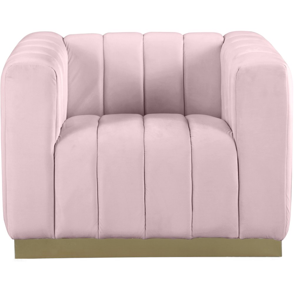 Marlon Pink Velvet Chair