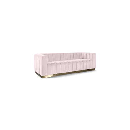 Marlon Pink Velvet Sofa