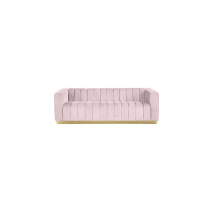 Marlon Pink Velvet Sofa