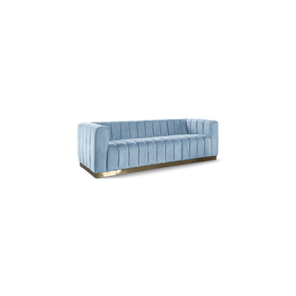 Marlon Sky Blue Velvet Sofa