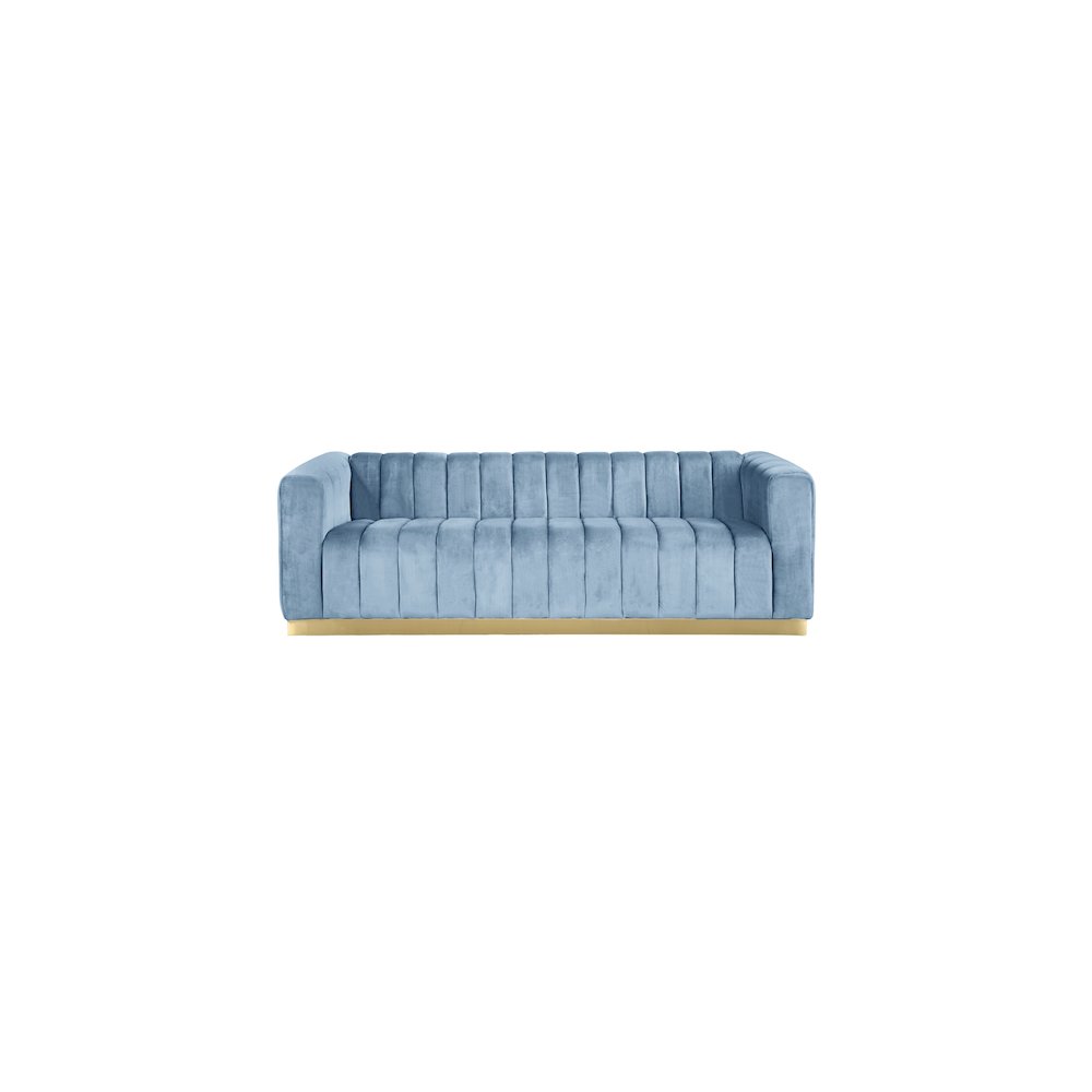 Marlon Sky Blue Velvet Sofa