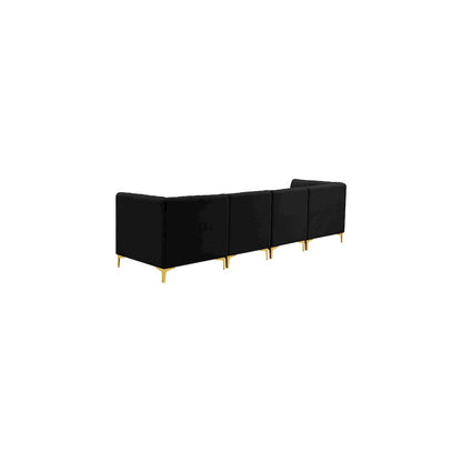 Alina Black Velvet Modular Sofa