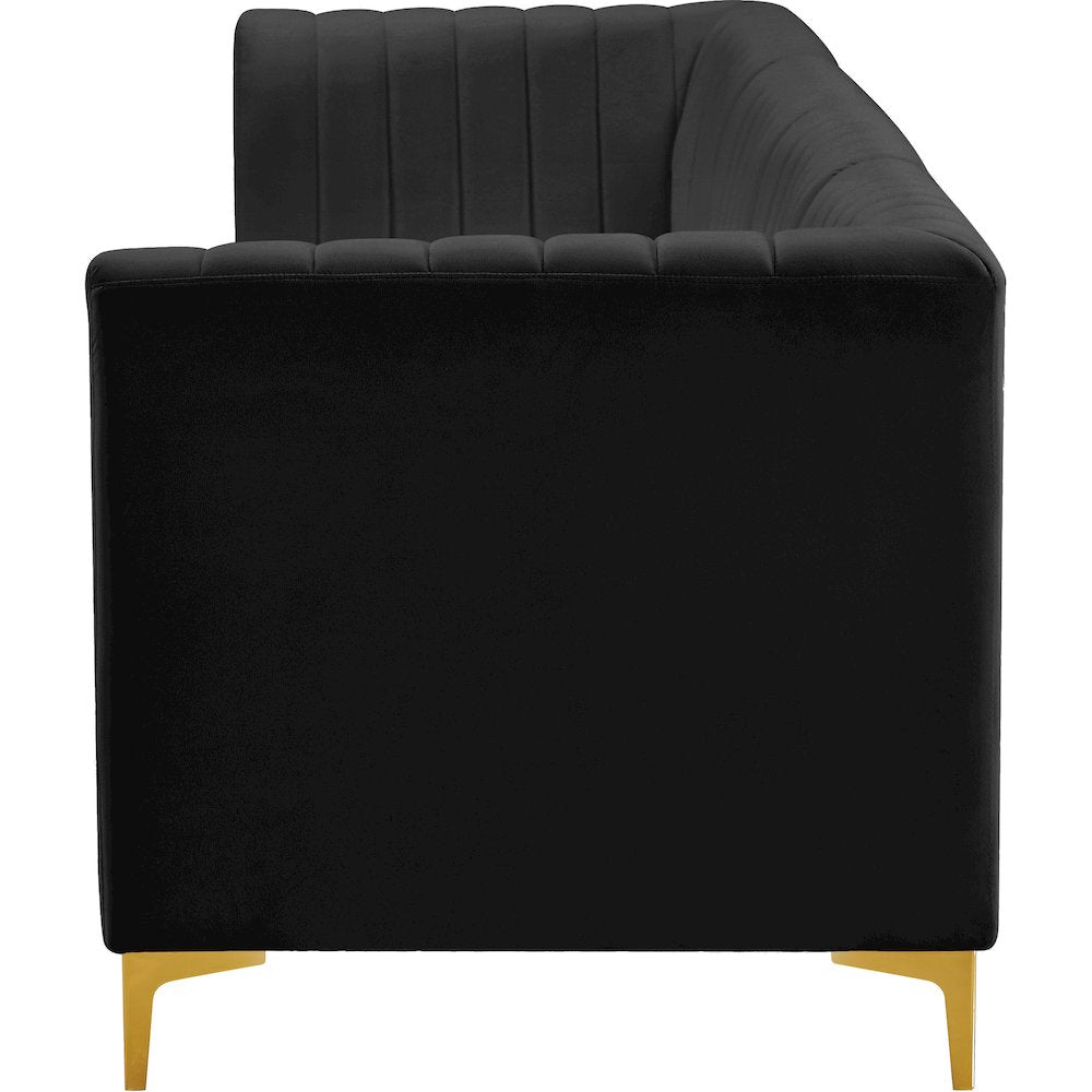 Alina Black Velvet Modular Sofa