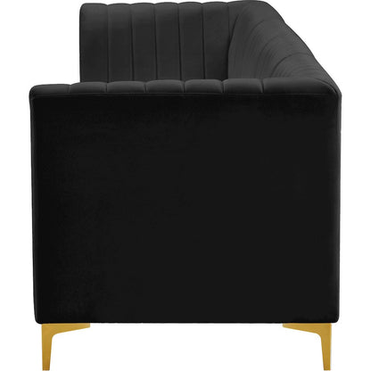 Alina Black Velvet Modular Sofa