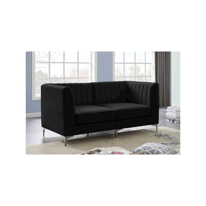 Alina Black Velvet Modular Sofa