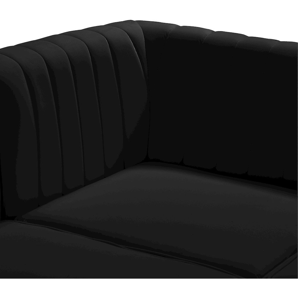 Alina Black Velvet Modular Sectional
