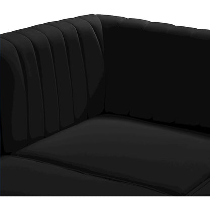 Alina Black Velvet Modular Sectional