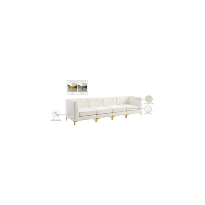 Alina Cream Velvet Modular Sofa