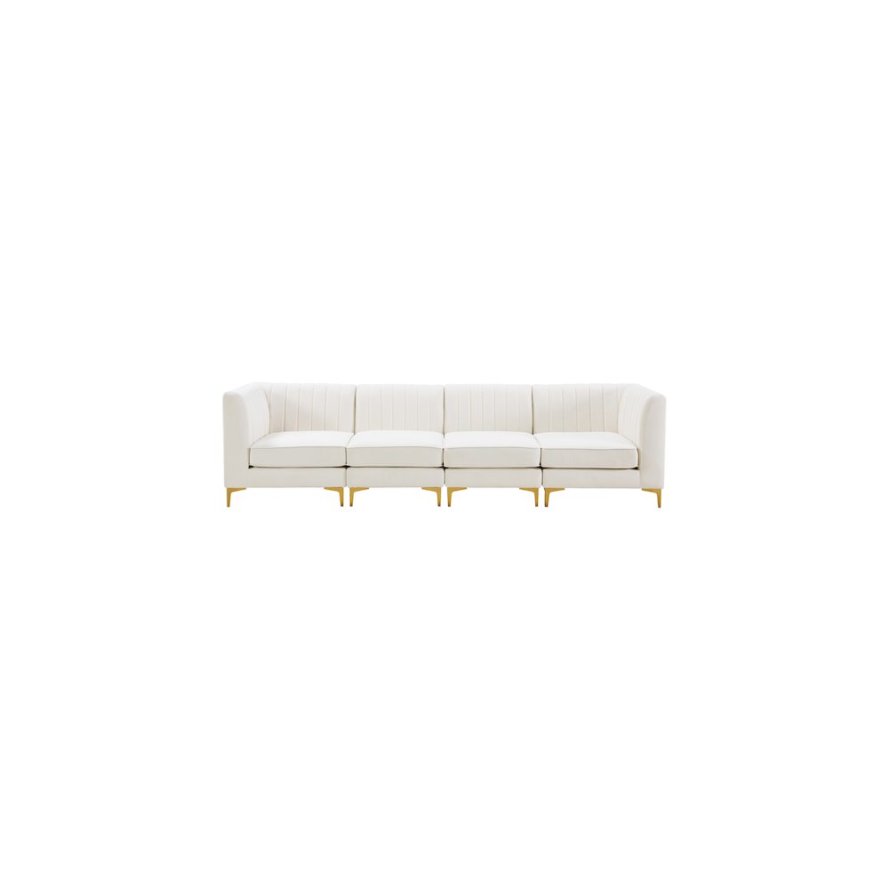 Alina Cream Velvet Modular Sofa