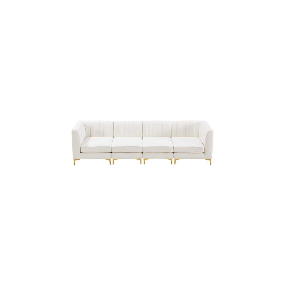 Alina Cream Velvet Modular Sofa