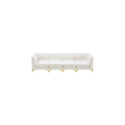 Alina Cream Velvet Modular Sofa