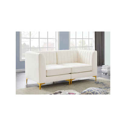 Alina Cream Velvet Modular Sofa