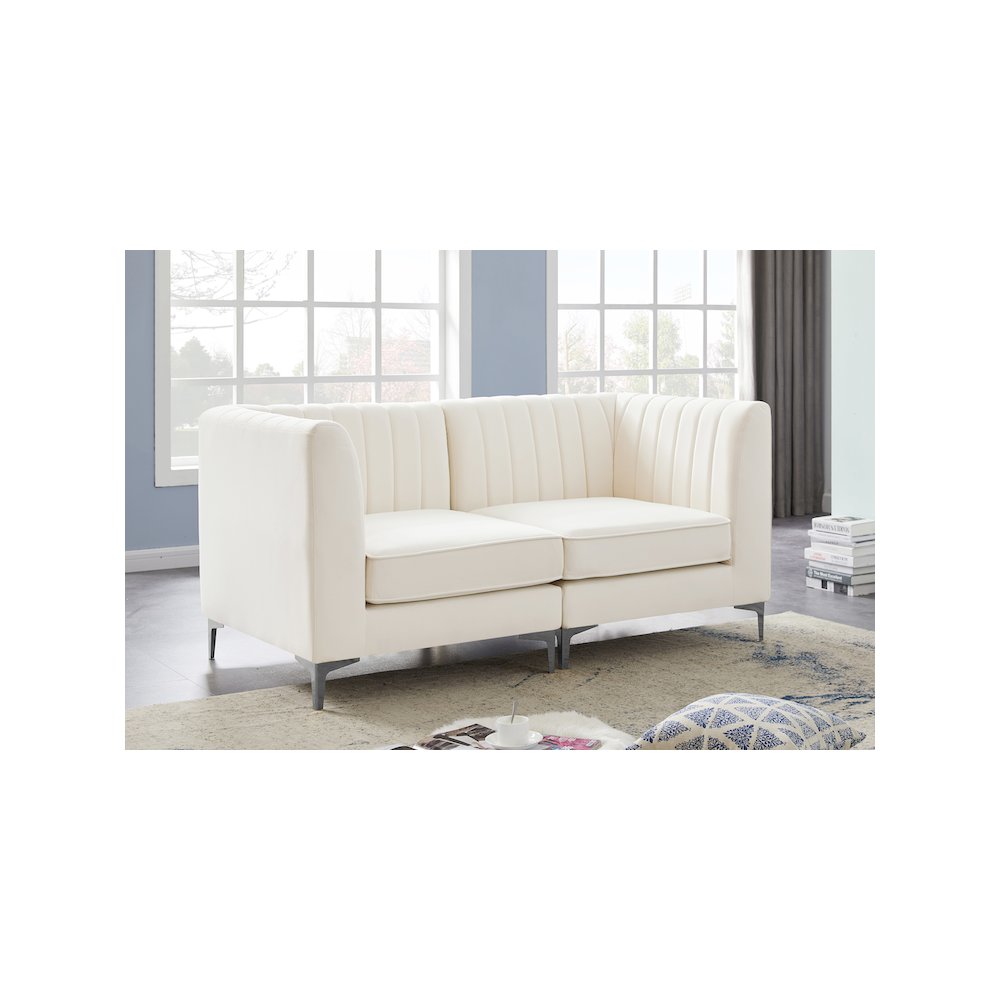 Alina Cream Velvet Modular Sofa