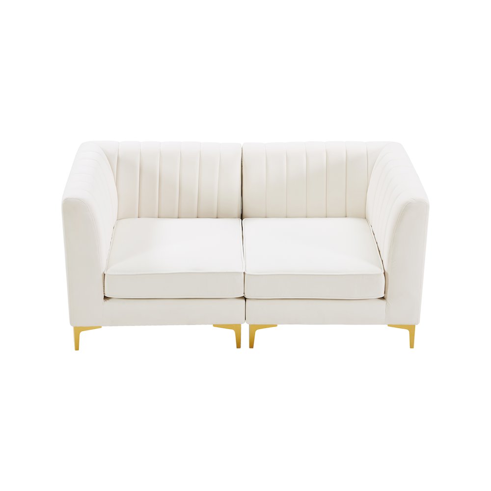 Alina Cream Velvet Modular Sofa