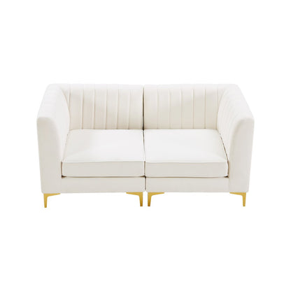 Alina Cream Velvet Modular Sofa