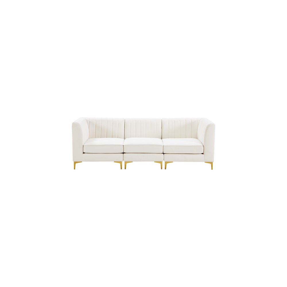 Alina Cream Velvet Modular Sofa