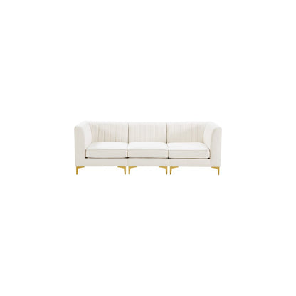 Alina Cream Velvet Modular Sofa