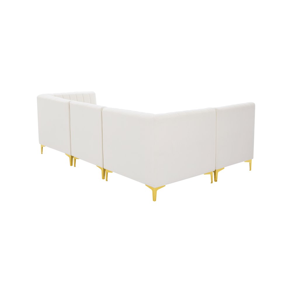 Alina Cream Velvet Modular Sectional