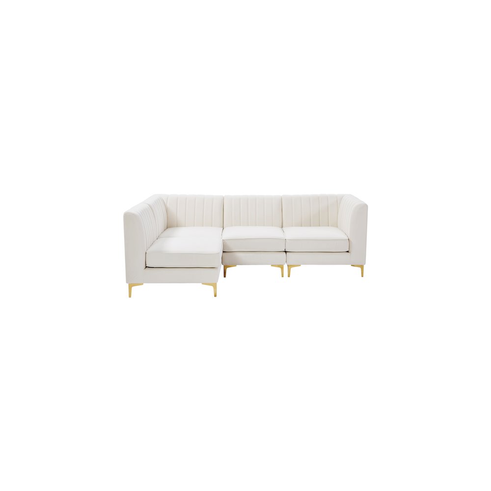 Alina Cream Velvet Modular Sectional