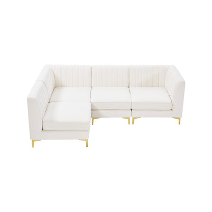 Alina Cream Velvet Modular Sectional