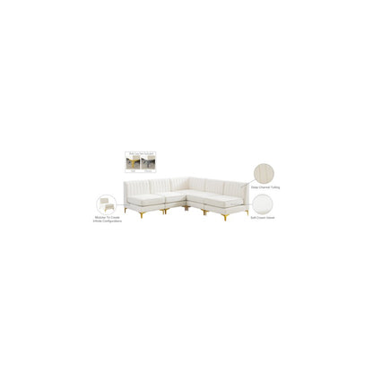 Alina Cream Velvet Modular Sectional