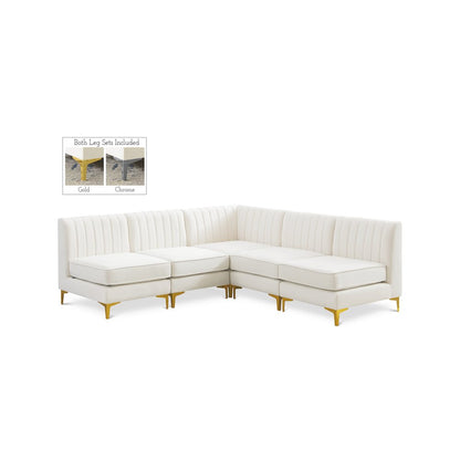 Alina Cream Velvet Modular Sectional