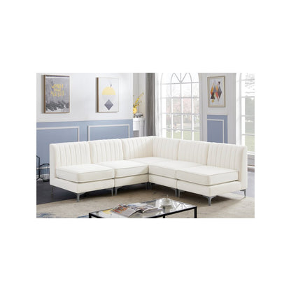 Alina Cream Velvet Modular Sectional