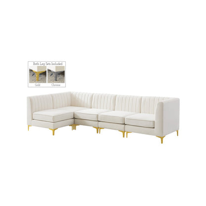 Alina Cream Velvet Modular Sectional