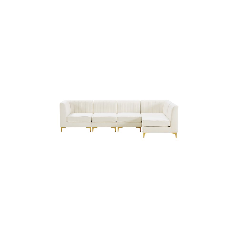 Alina Cream Velvet Modular Sectional