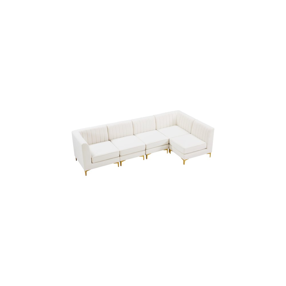 Alina Cream Velvet Modular Sectional