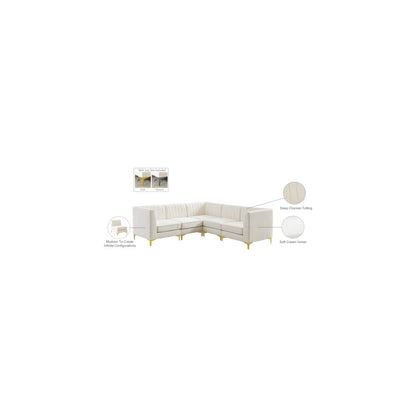 Alina Cream Velvet Modular Sectional