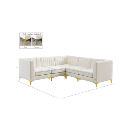 Alina Cream Velvet Modular Sectional