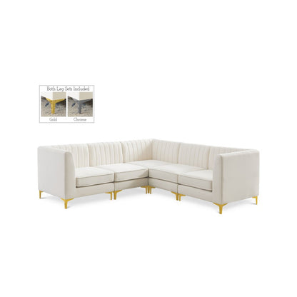 Alina Cream Velvet Modular Sectional