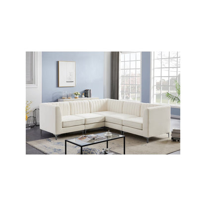 Alina Cream Velvet Modular Sectional