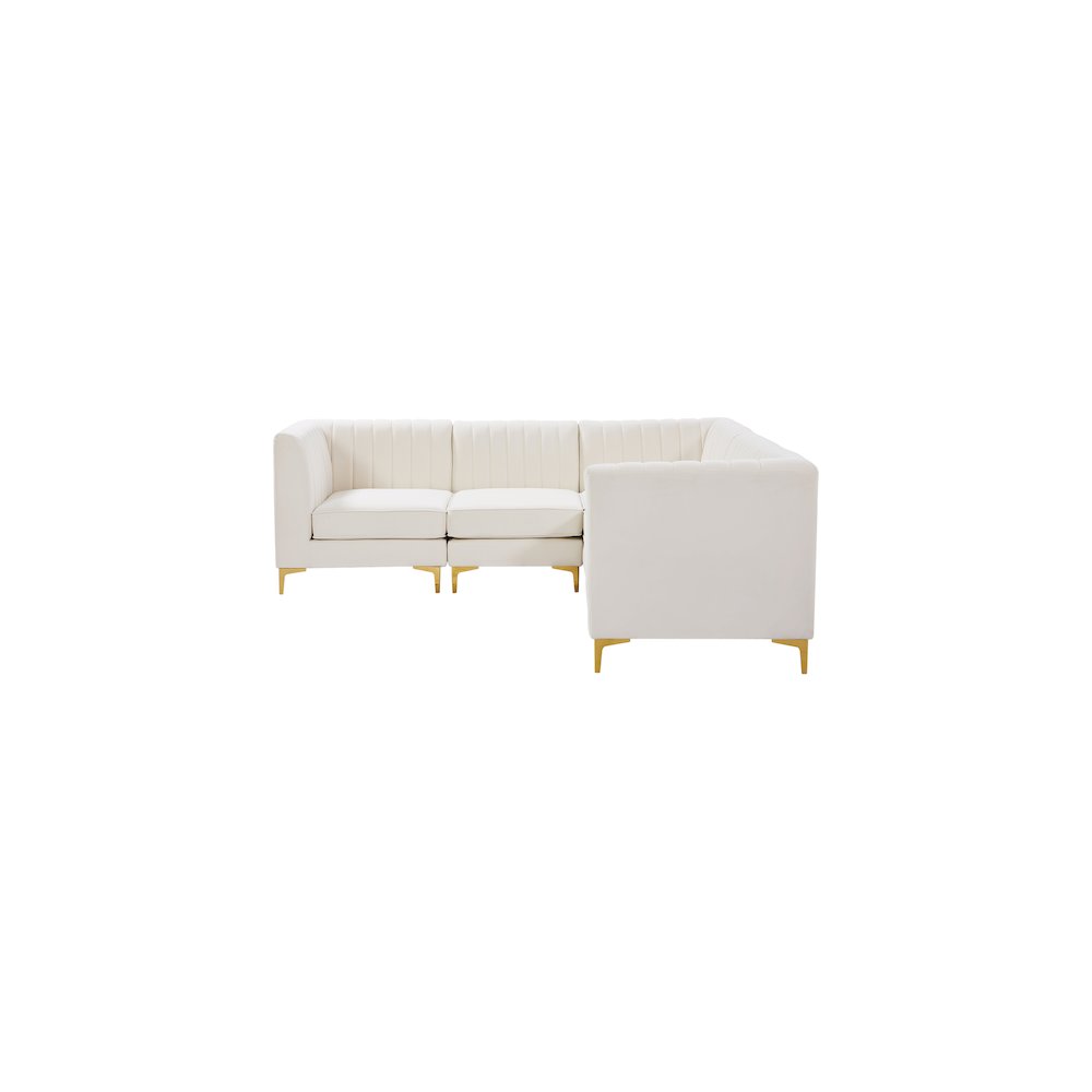 Alina Cream Velvet Modular Sectional