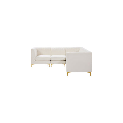 Alina Cream Velvet Modular Sectional