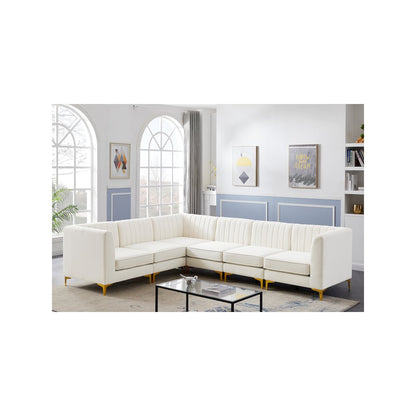 Alina Cream Velvet Modular Sectional