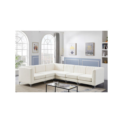 Alina Cream Velvet Modular Sectional