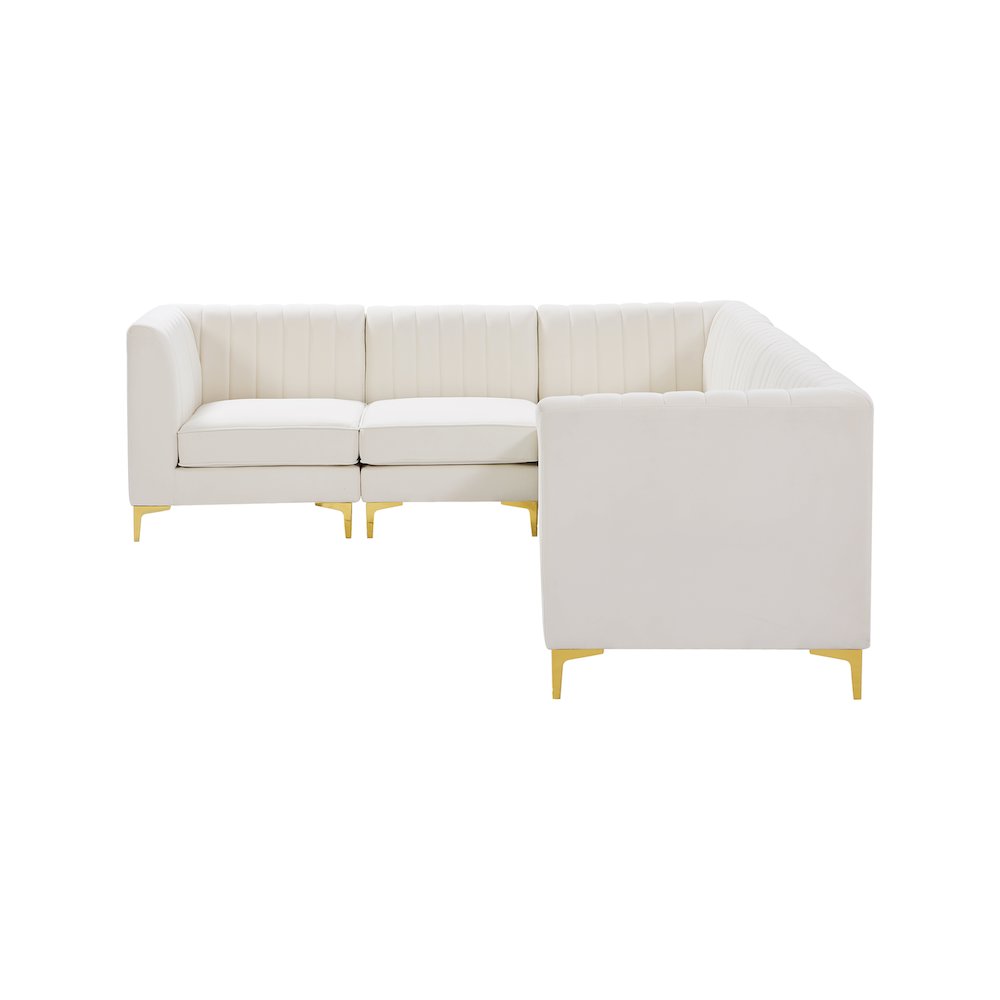 Alina Cream Velvet Modular Sectional