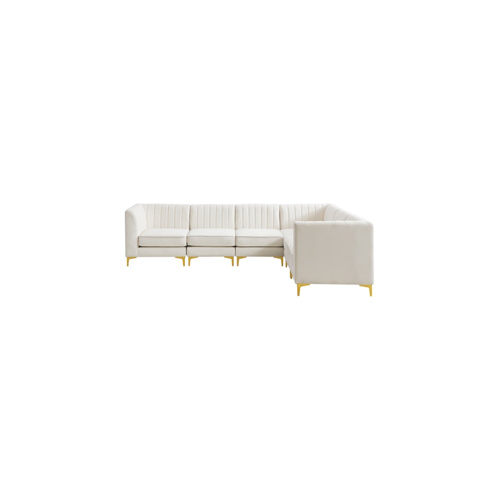 Alina Cream Velvet Modular Sectional