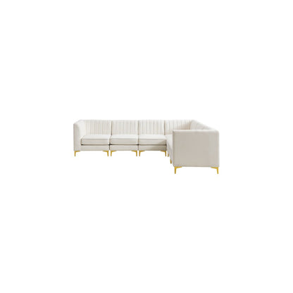 Alina Cream Velvet Modular Sectional