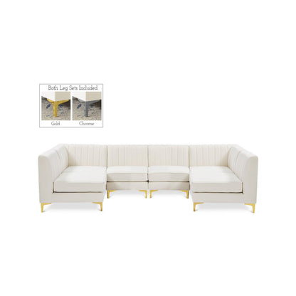 Alina Cream Velvet Modular Sectional