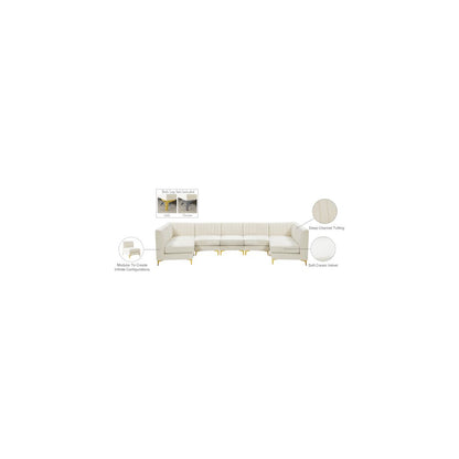 Alina Cream Velvet Modular Sectional