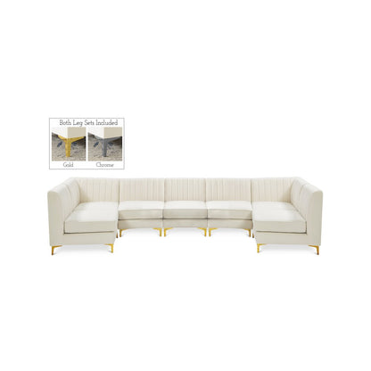 Alina Cream Velvet Modular Sectional